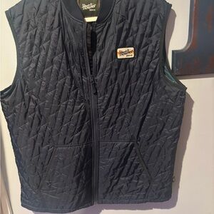 Howler Brothers Quilted Vest in Navy and Teal